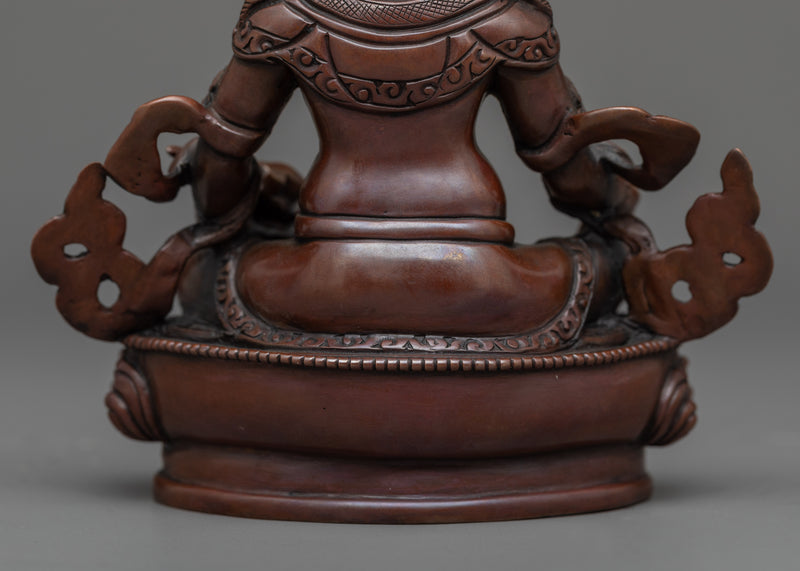 Enchanting Guru Dzambhala Statue | Exquisite Oxidized Copper