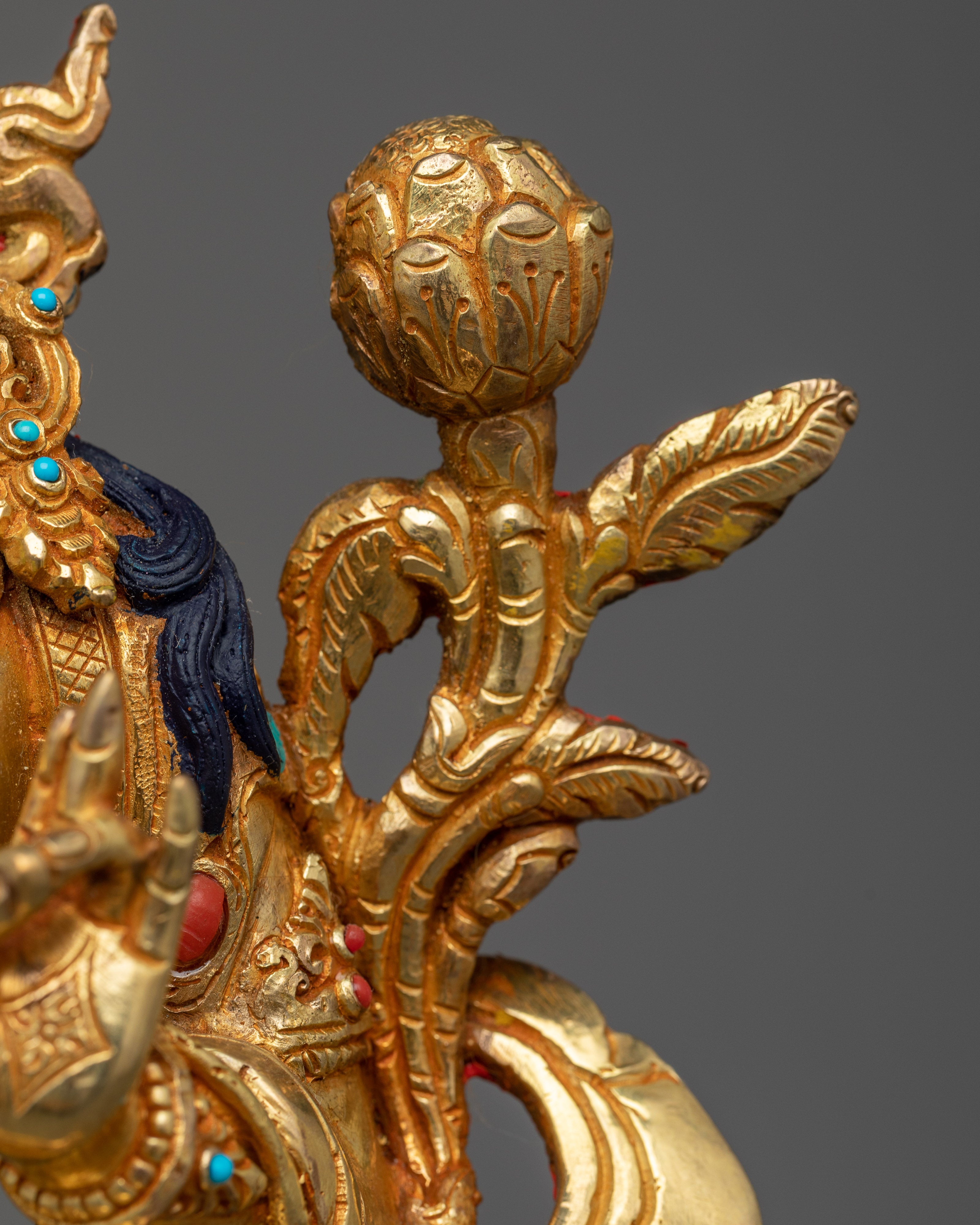 Experience Green Tara Mantra Miracles with Our Statue | 24k Gold Gilded Art