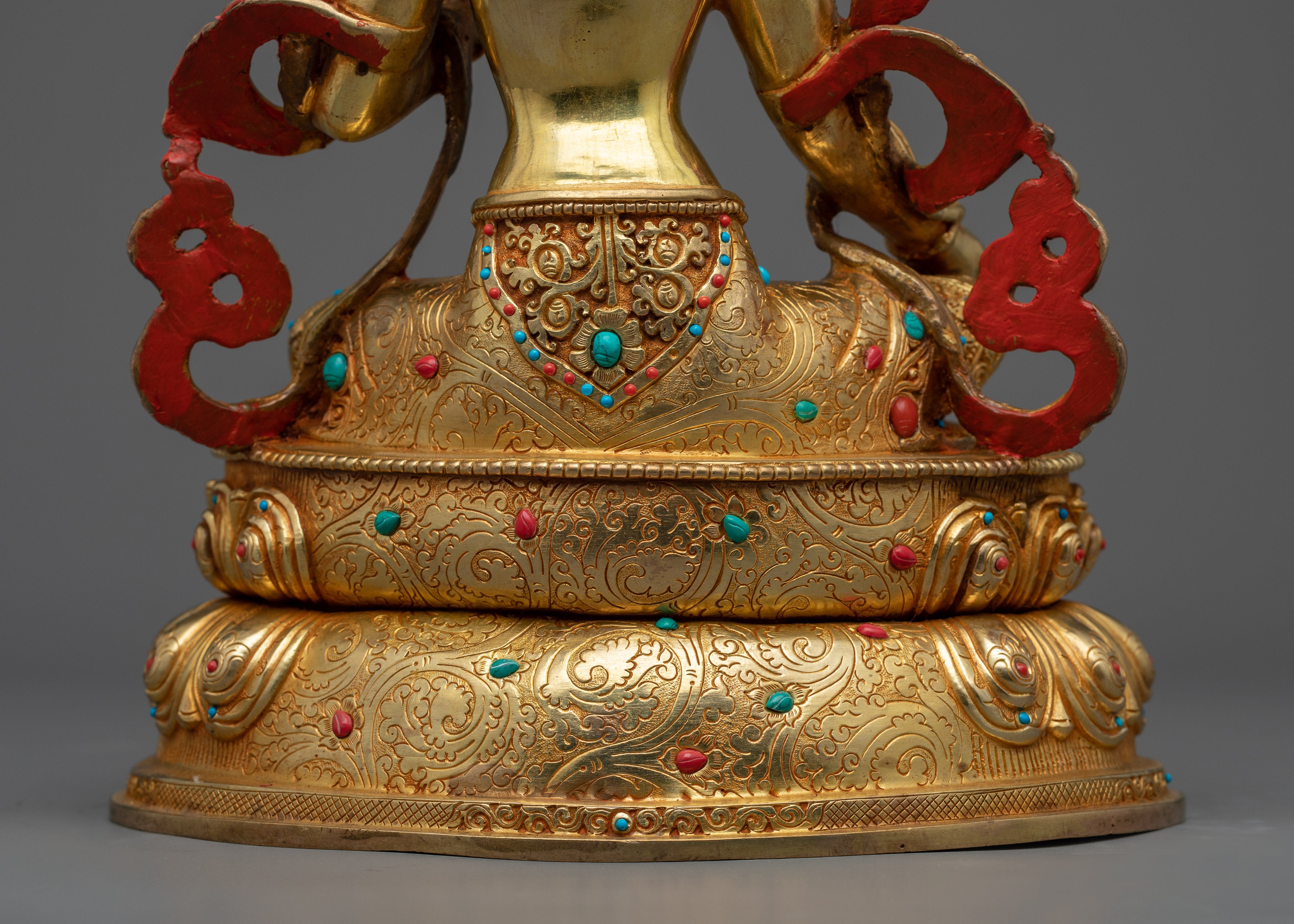 Experience Green Tara Mantra Miracles with Our Statue | 24k Gold Gilded Art