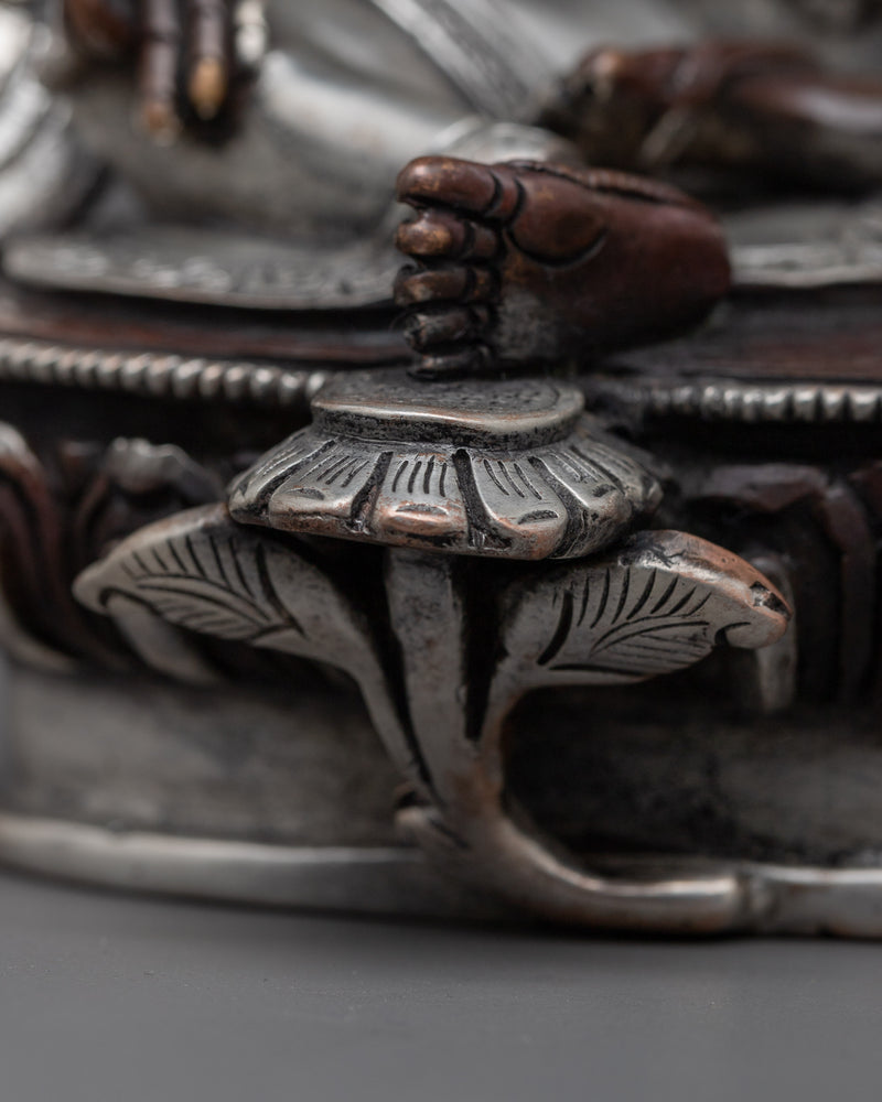 Green Tara Silver Statue | Embrace Protection and Compassion A Symbol of Tranquil Grace