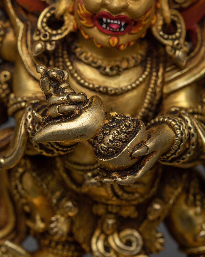 Shadbhuja Mahakala Statue | Immerse in the Aura of the Six-Armed Guardian