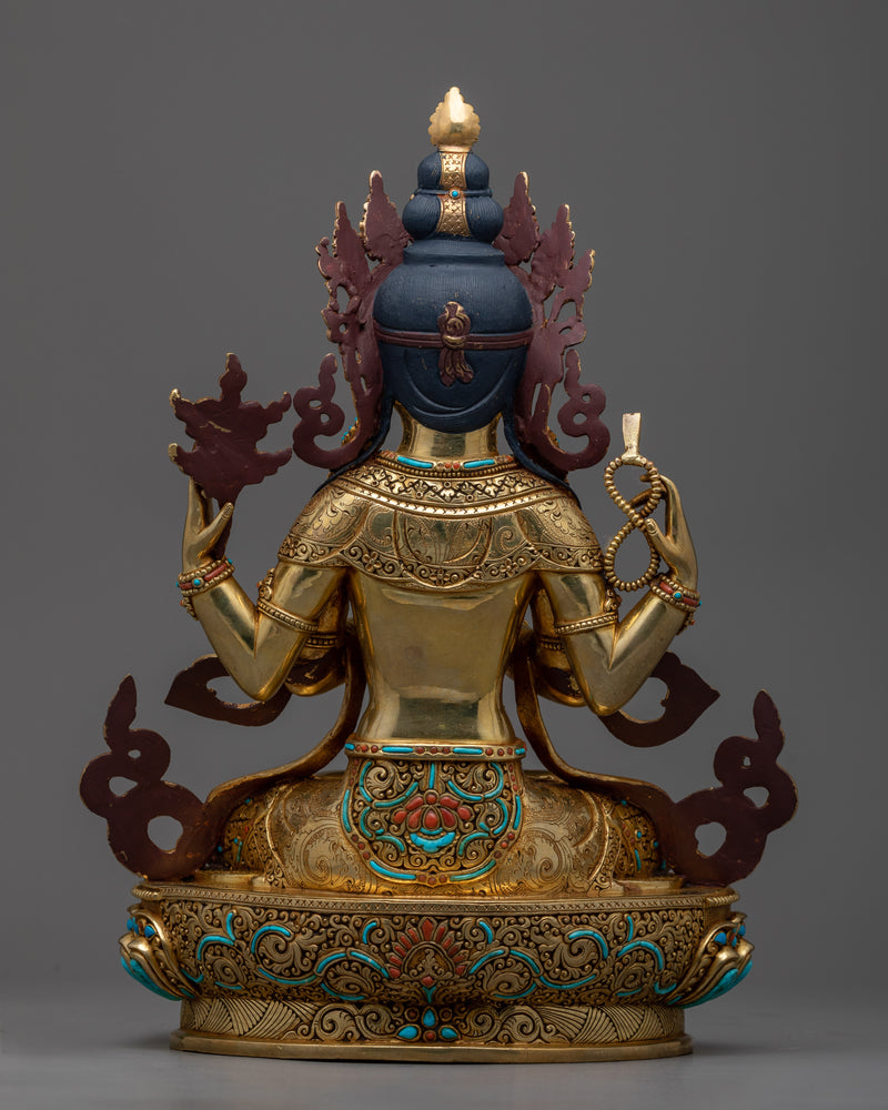 Four-Arm Chenrezig Statue | Experience Divine Compassion