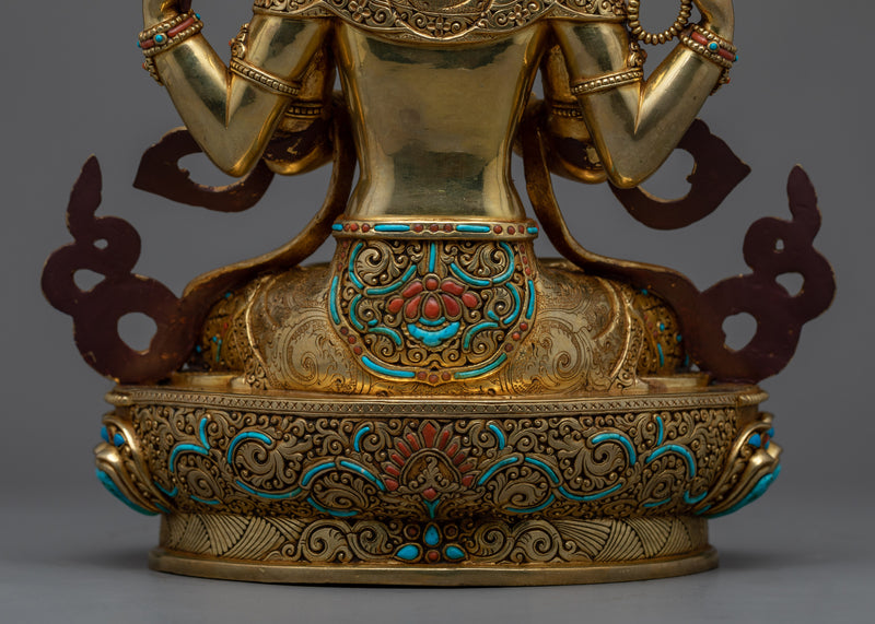 Four-Arm Chenrezig Statue | Experience Divine Compassion