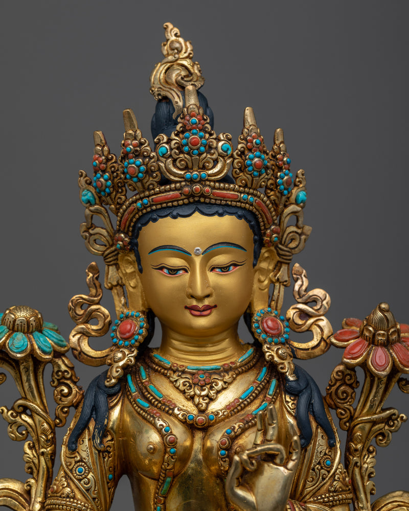 green-tara-copper-statue