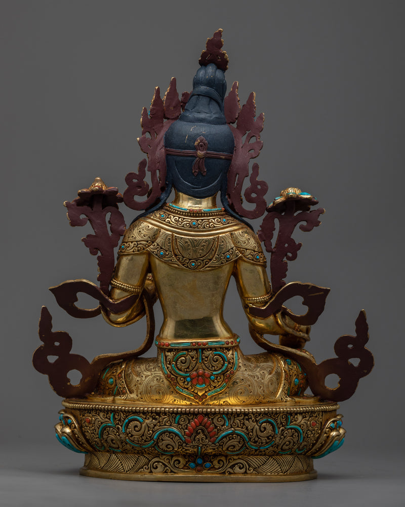 The Green Tara Copper Statue | Embrace the Power of Swift Protection