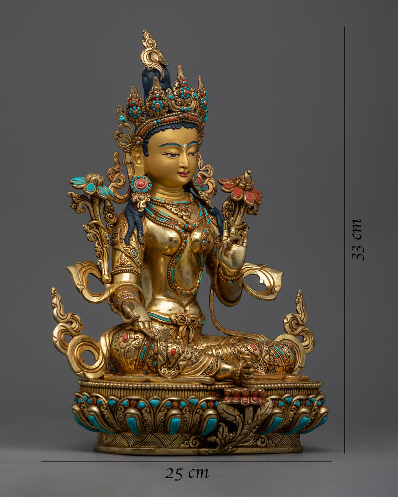 green-tara-copper-statue