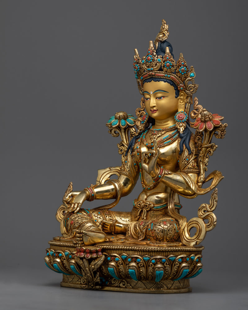 green-tara-copper-statue