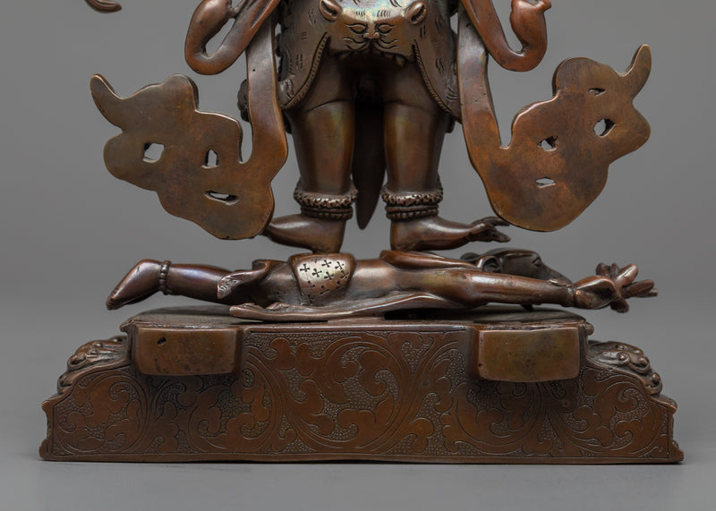 Six-Armed Mahakala Mantra Statue | A Majestic Symbol of Protection