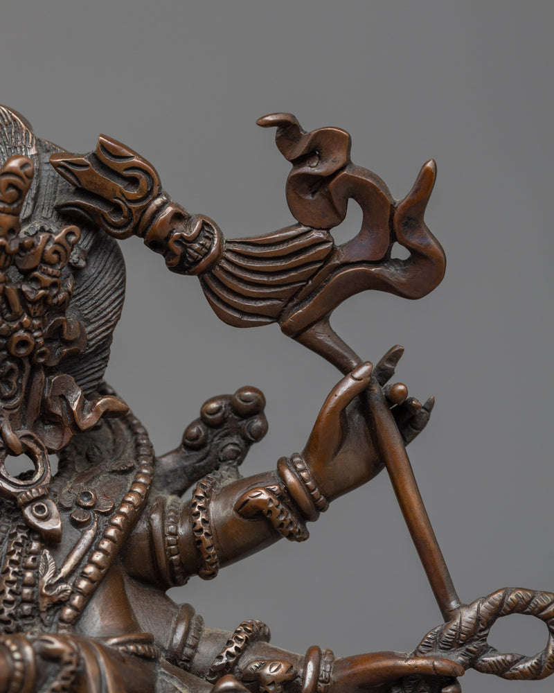 Six-Armed Mahakala Mantra Statue | A Majestic Symbol of Protection