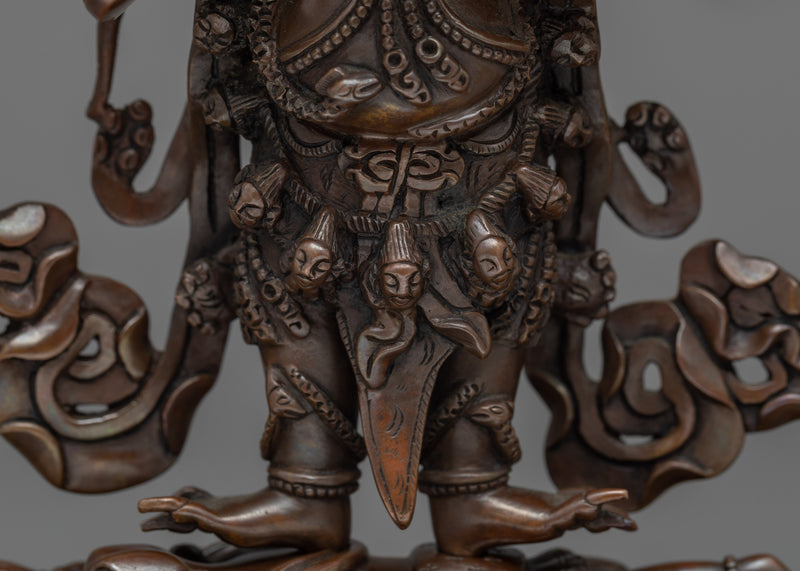 Six-Armed Mahakala Mantra Statue | A Majestic Symbol of Protection
