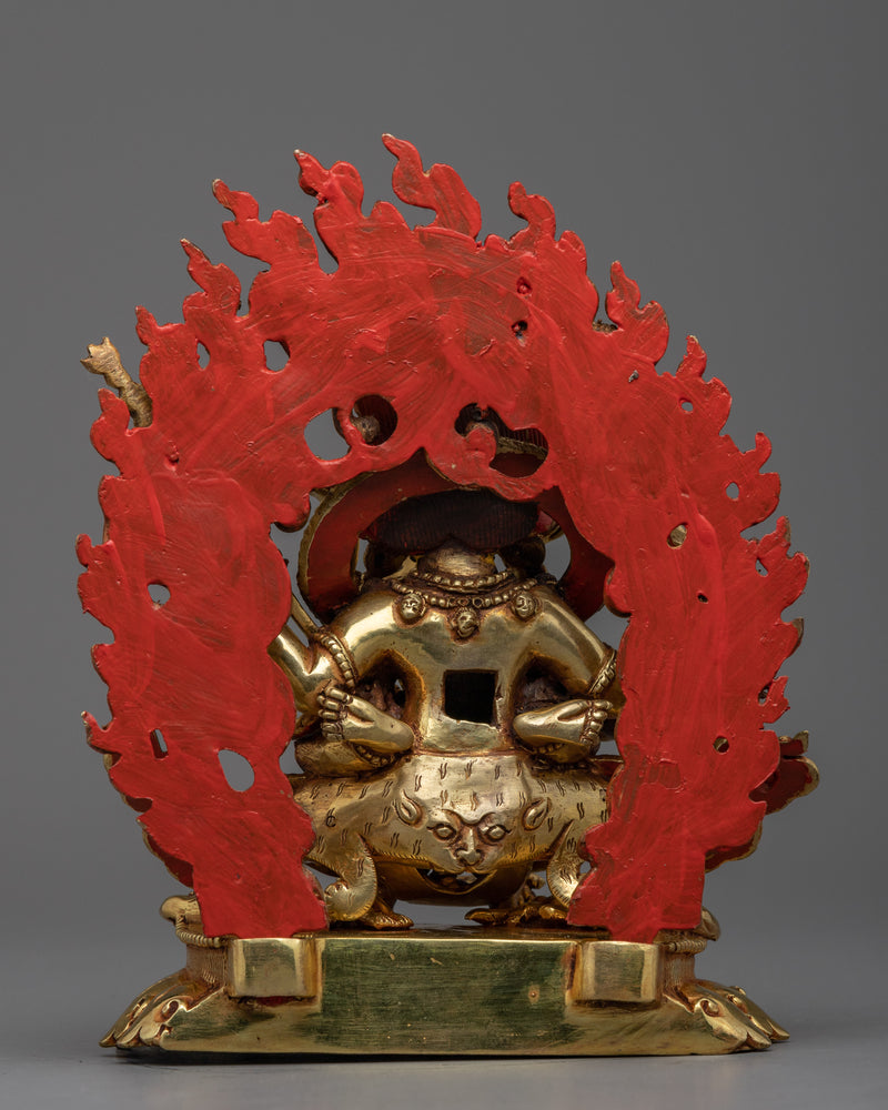 4-Armed Mahakala with Consort | A Dance of Divine Intensity
