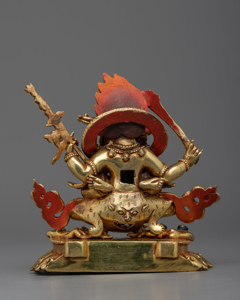 4-Armed Mahakala with Consort | A Dance of Divine Intensity