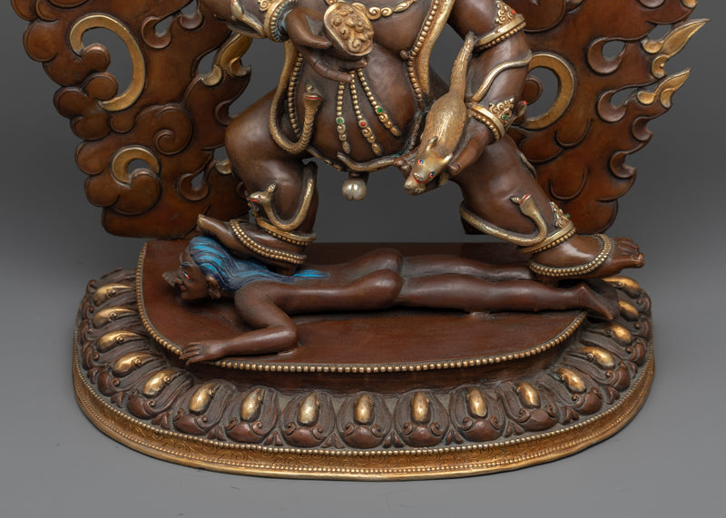 Lord Kuber Black Dzambhala Statue | Prosperity's Majestic Guardian