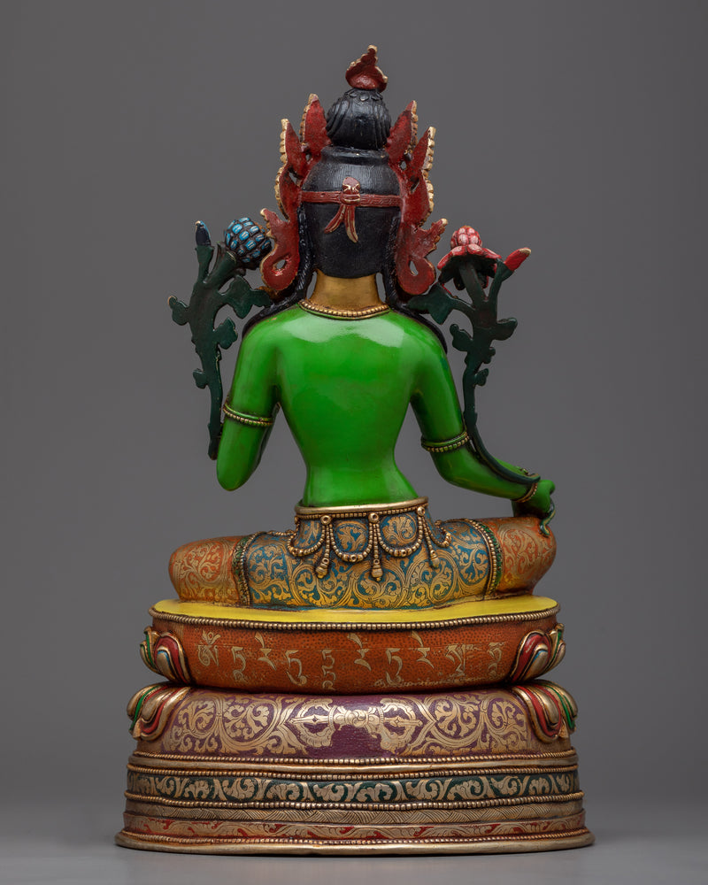 Green Tara Buddha Statue Gift | Embrace of Compassion and Action
