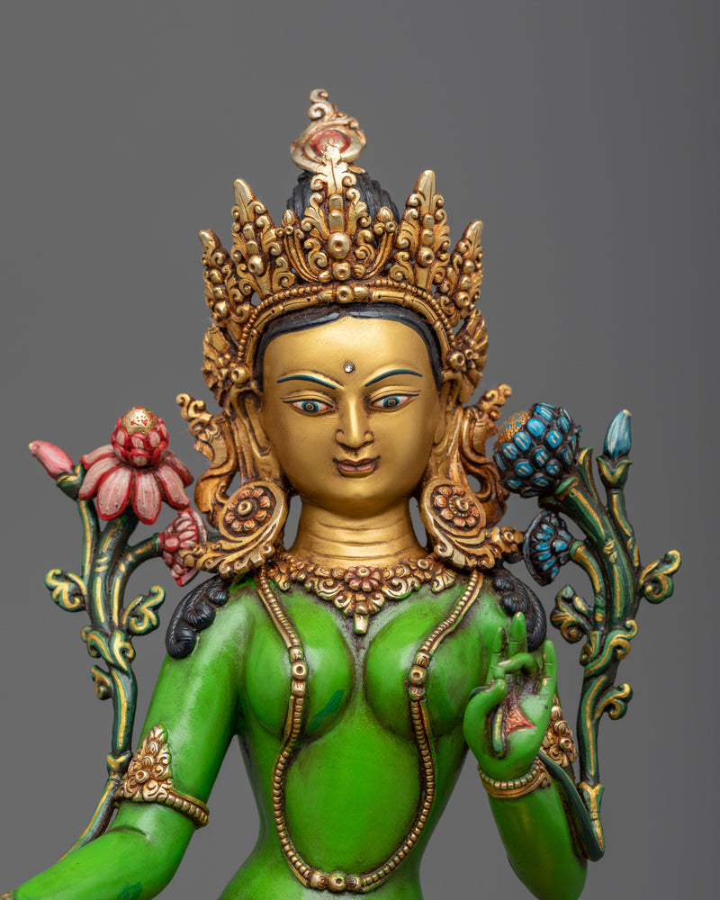 green tara buddha statue gift