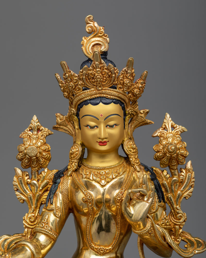 Green Tara's Art in Form of Statue | The Embodiment of Compassionate Action
