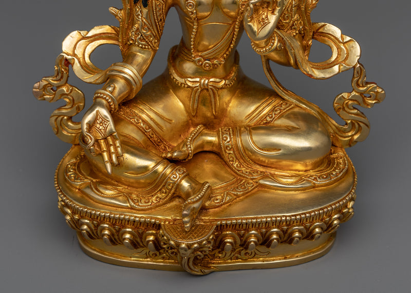 Green Tara Goddess Figurine | The Swift and Compassionate Saviouress