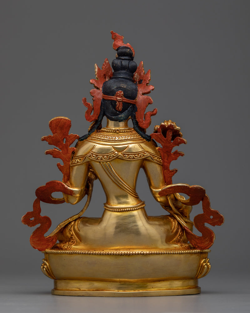 Green Tara Goddess Figurine | The Swift and Compassionate Saviouress