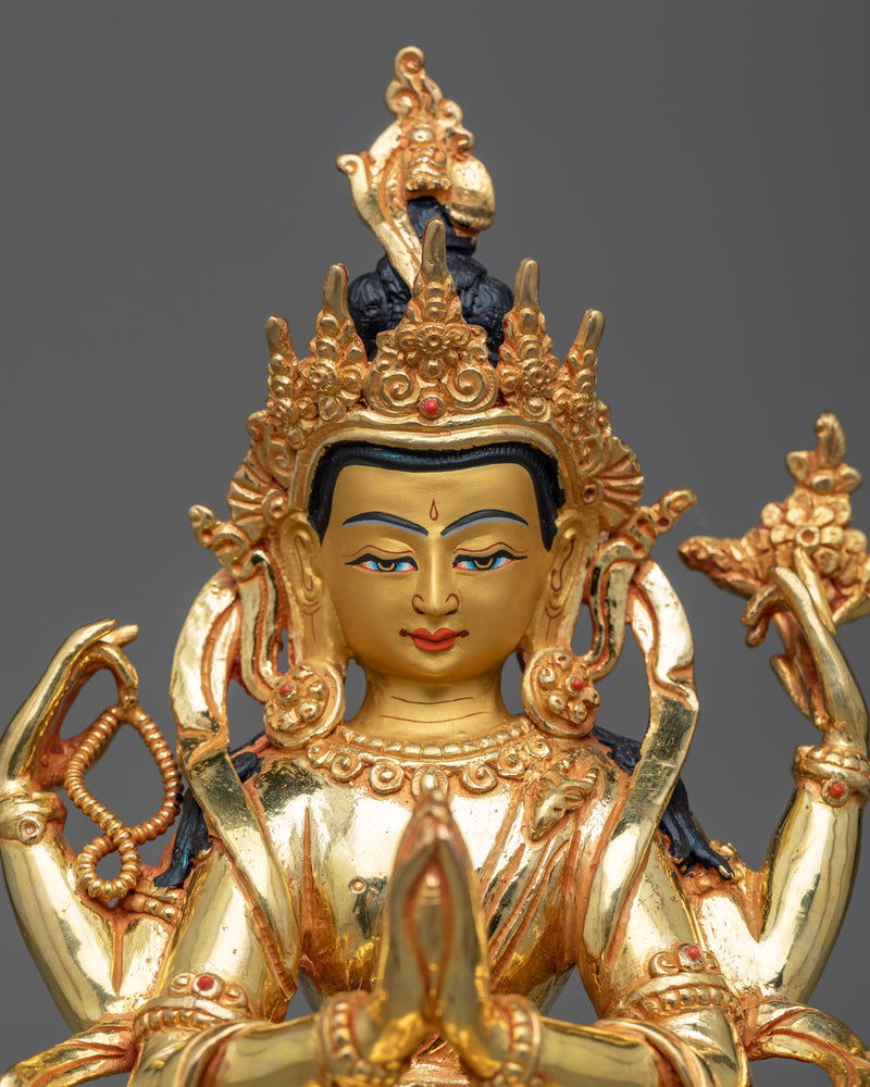 Chenrezig with Consort Statue | Divine Union Embodied