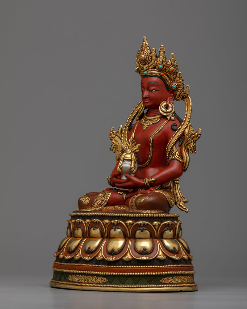 red-amitayus-statue