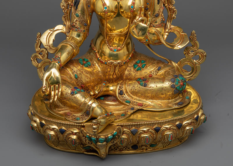 Arya Tara Sculpture | A Lustrous Journey of Enlightened Elegance