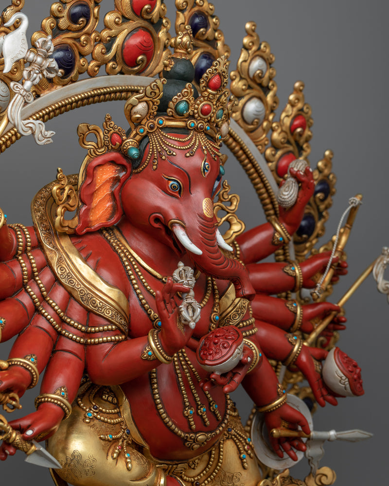 Ganesha Rare Statue | Handmade Elephant-Headed Hindu God