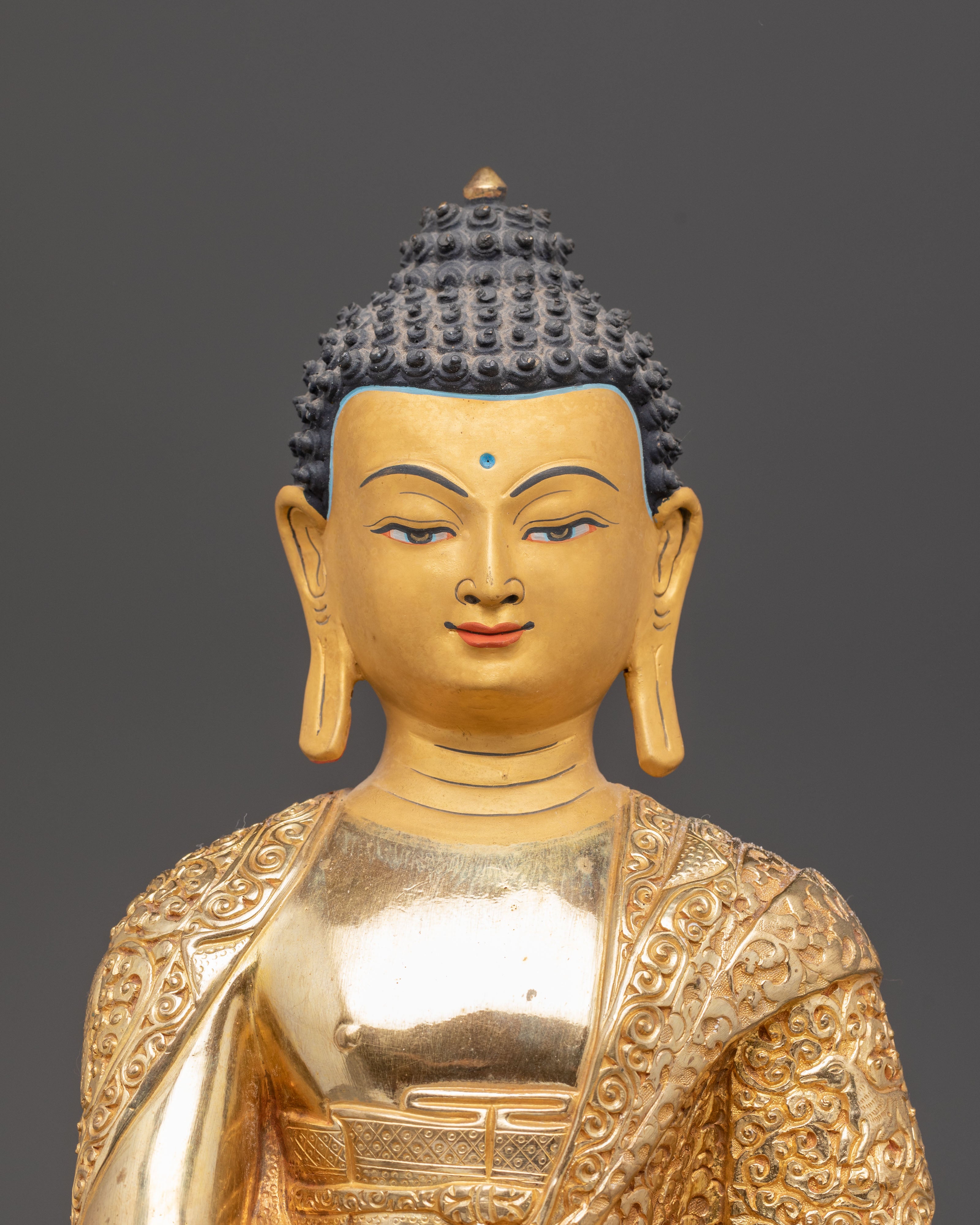 Handmade Tibetan Shakyamuni Buddha Copper Artwork | Gautama Buddha Sculpture