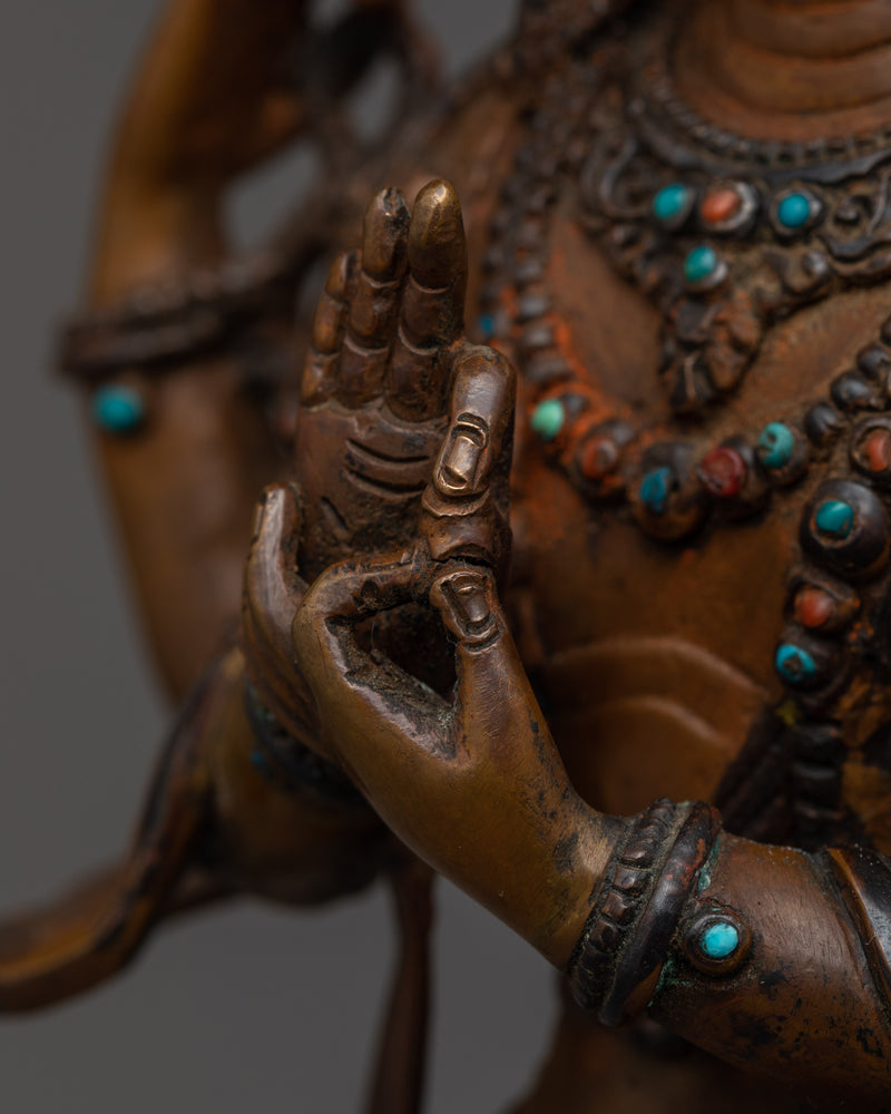 Standing 4 Armed Chenrezig Statue | The Embodiment of Universal Compassion