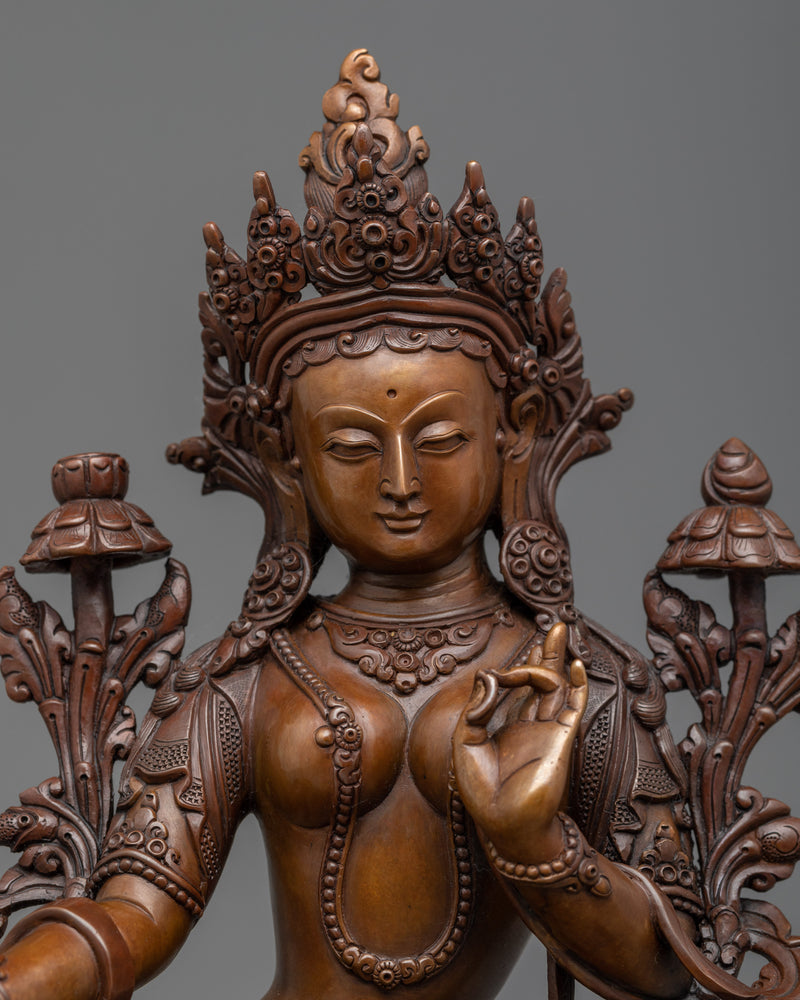 Green Tara Practice Sculpture | The Swift Liberator of Obstacles