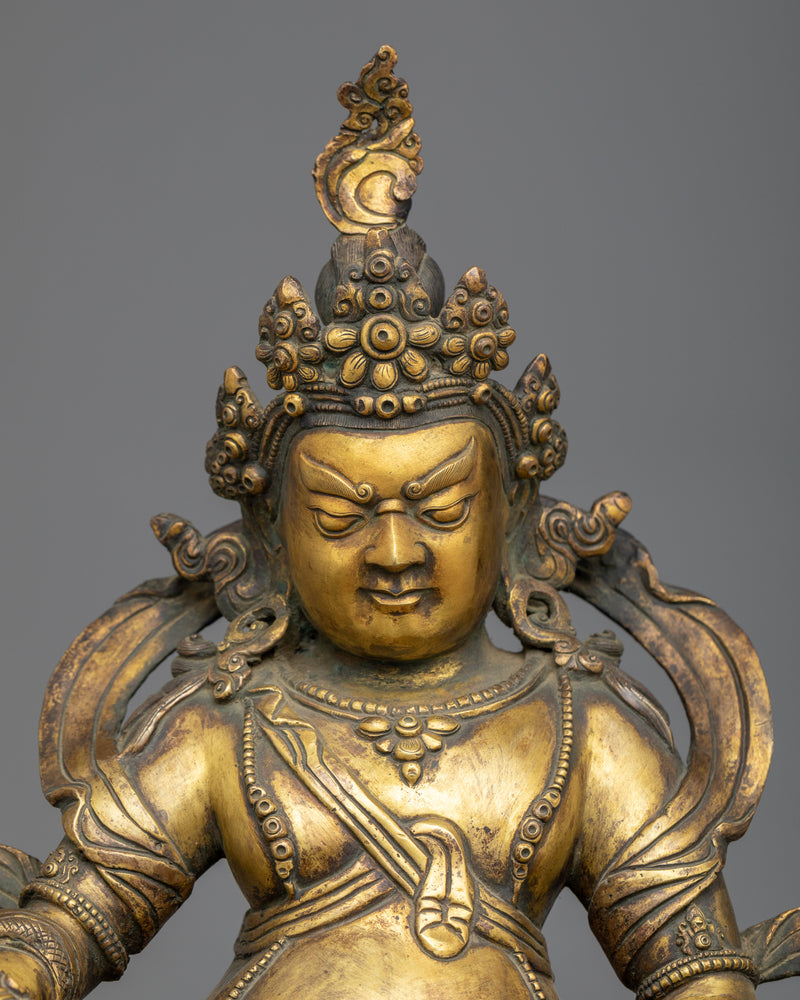 yellow-dzambhala-mantra-statue