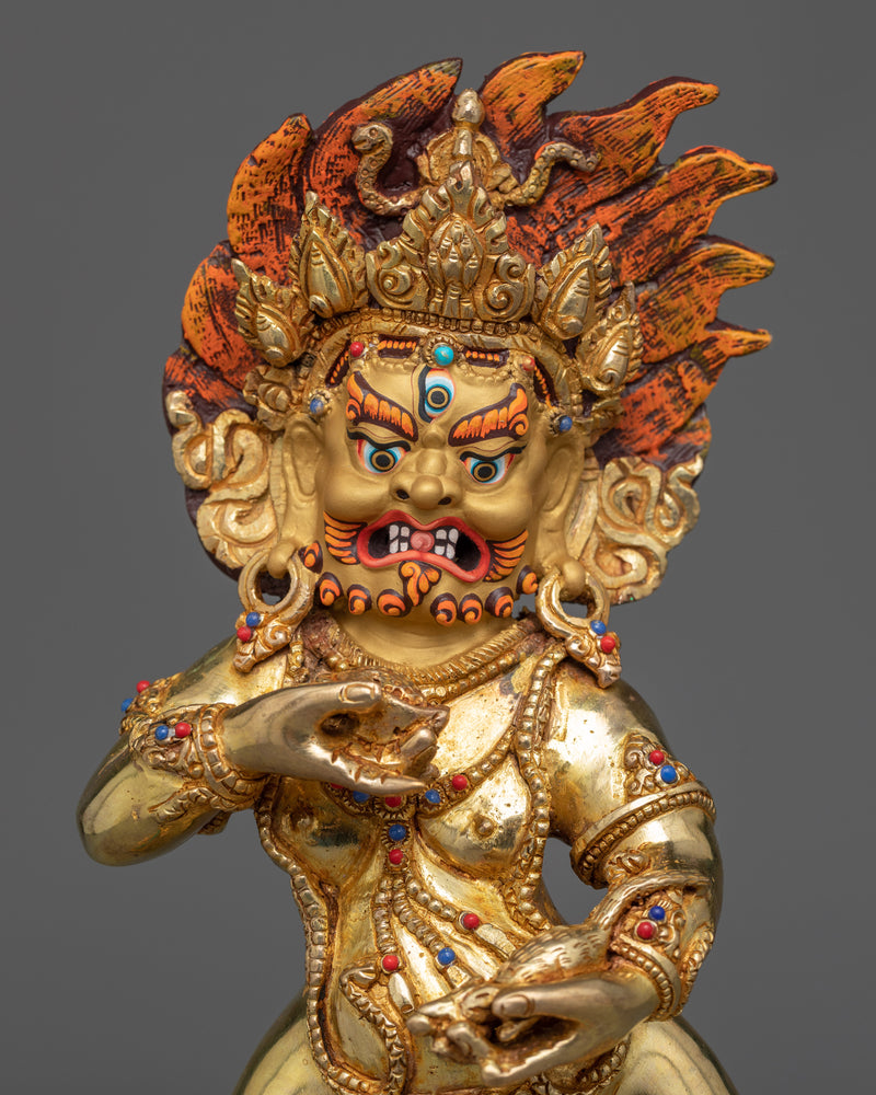 Black Dzambhala Mantra Statue | Unveil Prosperity with the Kuber Mantra