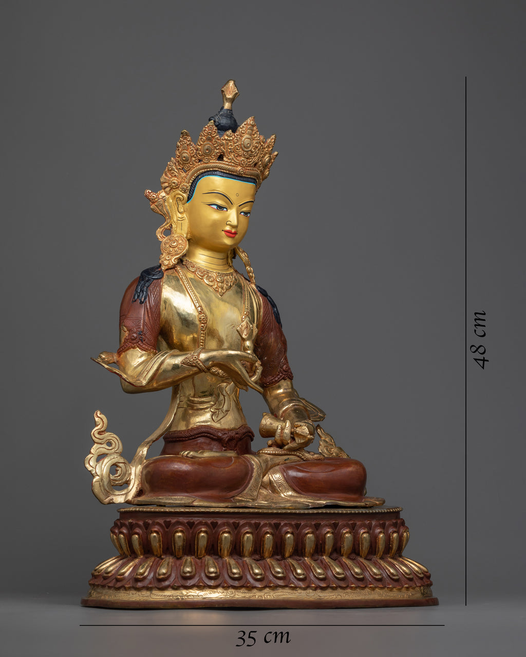 Handcrafted Vajrasattva Mantra Sanskrit Statue Discover the Radiance