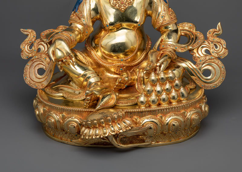 Yellow Dzambhala Sadhana Statue | Majestic Dzambhala Masterpiece