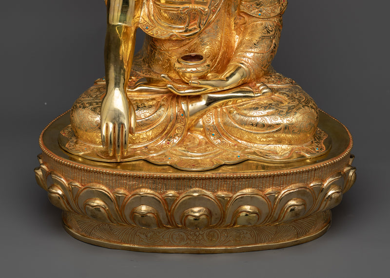 The Guru Shakyamuni Buddha Statue |  A Radiant Spiritual Beacon