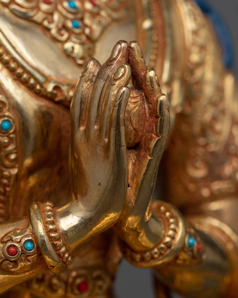 4-Armed Chenrezig Sadhana Statue | Behold the Grace of the Compasion Lord