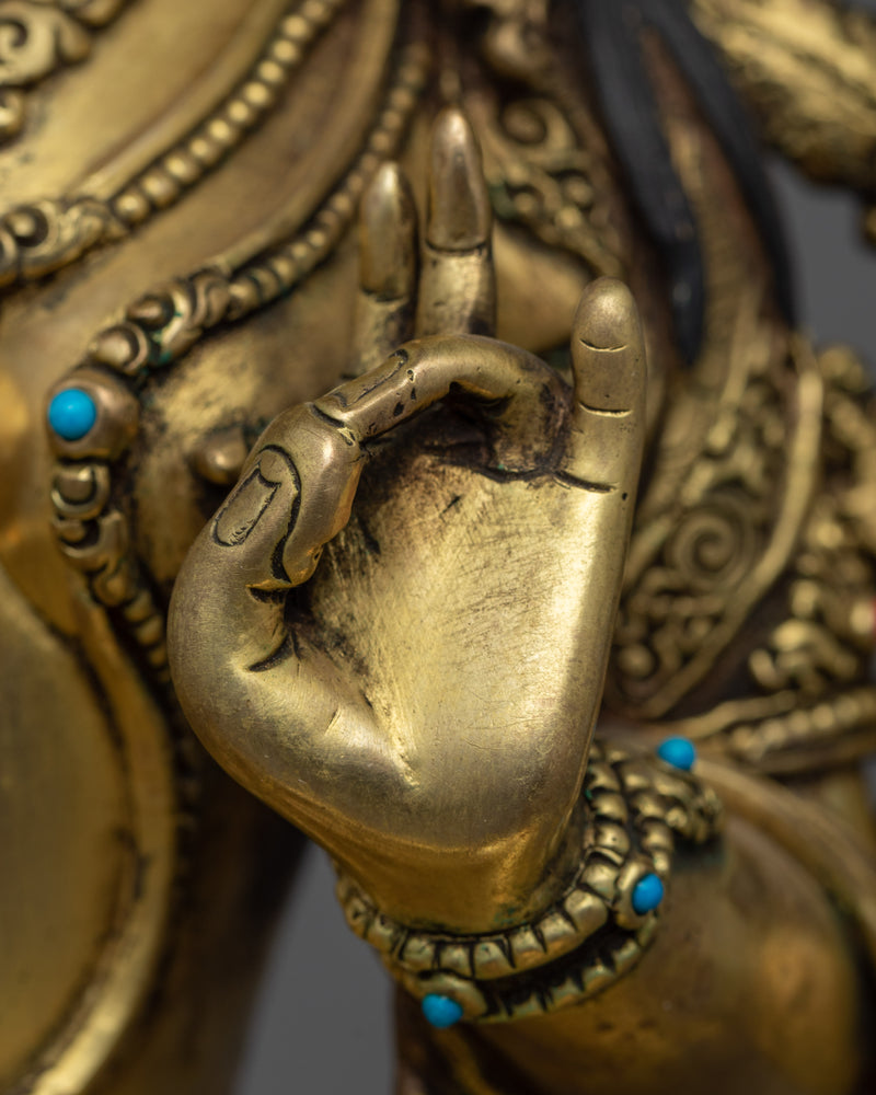 The Divine Embrace of the Green Tara Retreat Statue | Himalayan Art