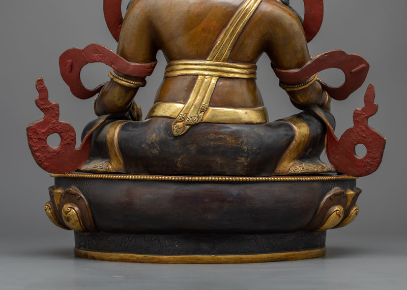 Yellow Dzambhala Mantra Statue | Experience the Richness of Buddhist Tradition