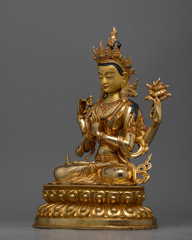 4-arms-chenrezig-buddha-statue