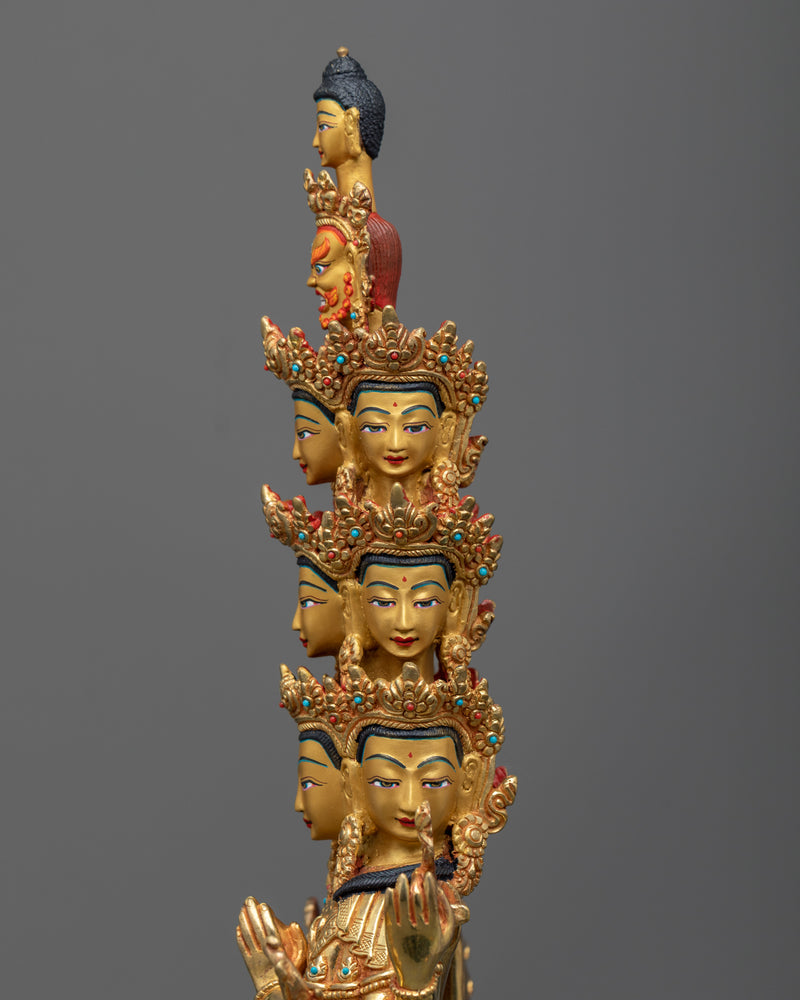 Nyungne 1000-Armed Chenrezig Statue | A Majestic Beacon of Compassion and Artistry