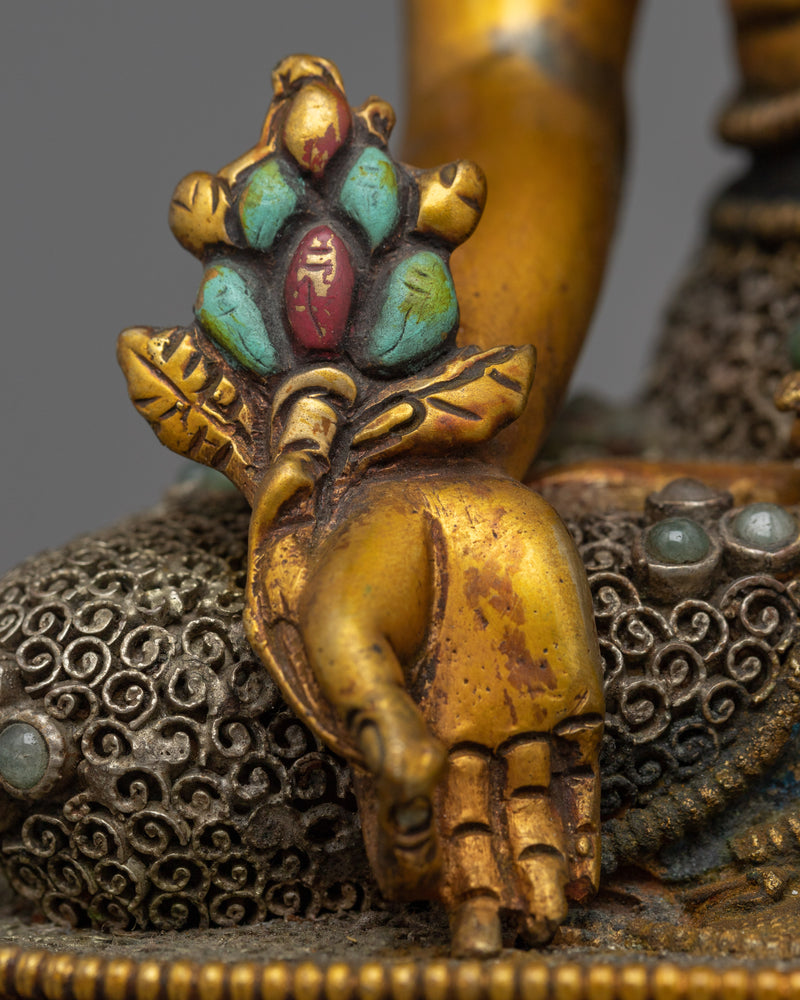 Antique Finish Medicine Buddha | 9.8" Healing Buddha Statue