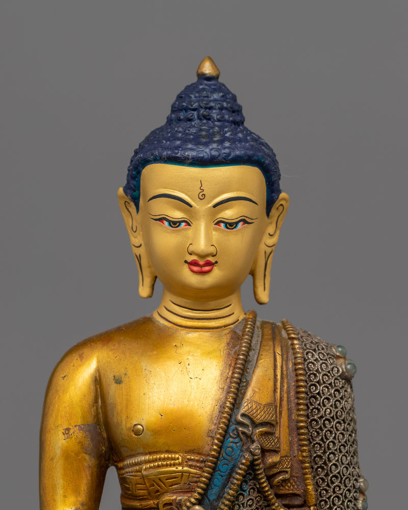 Antique Finish Medicine Buddha | 9.8" Healing Buddha Statue
