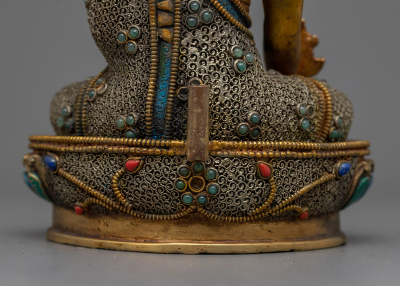 Antique Finish Medicine Buddha | 9.8" Healing Buddha Statue