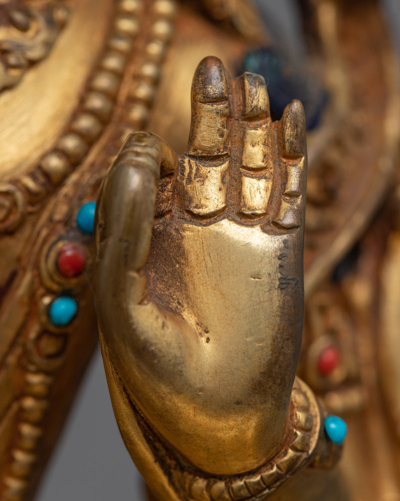 9.4" Manjushri Statue | Bodhisattva Wisdom Deity