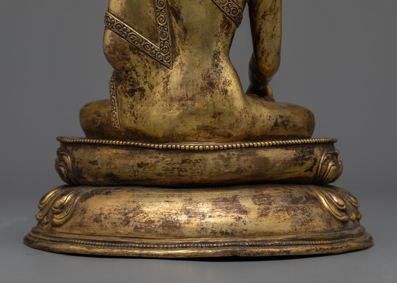 11 Inches Shakyamuni Buddha Statue | Antique Finish Sculpture
