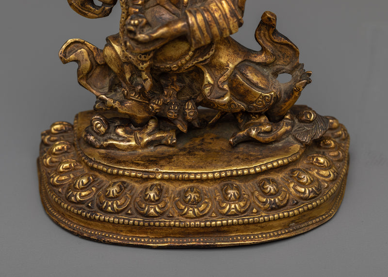 7 Inches Mahakala Bernagchen Statue | The Great Black Cloak