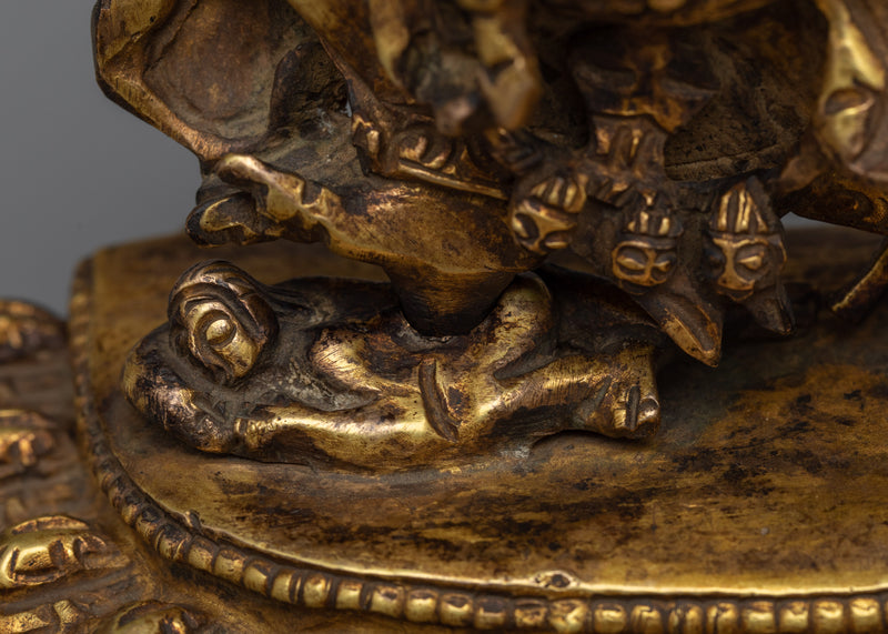 7 Inches Mahakala Bernagchen Statue | The Great Black Cloak
