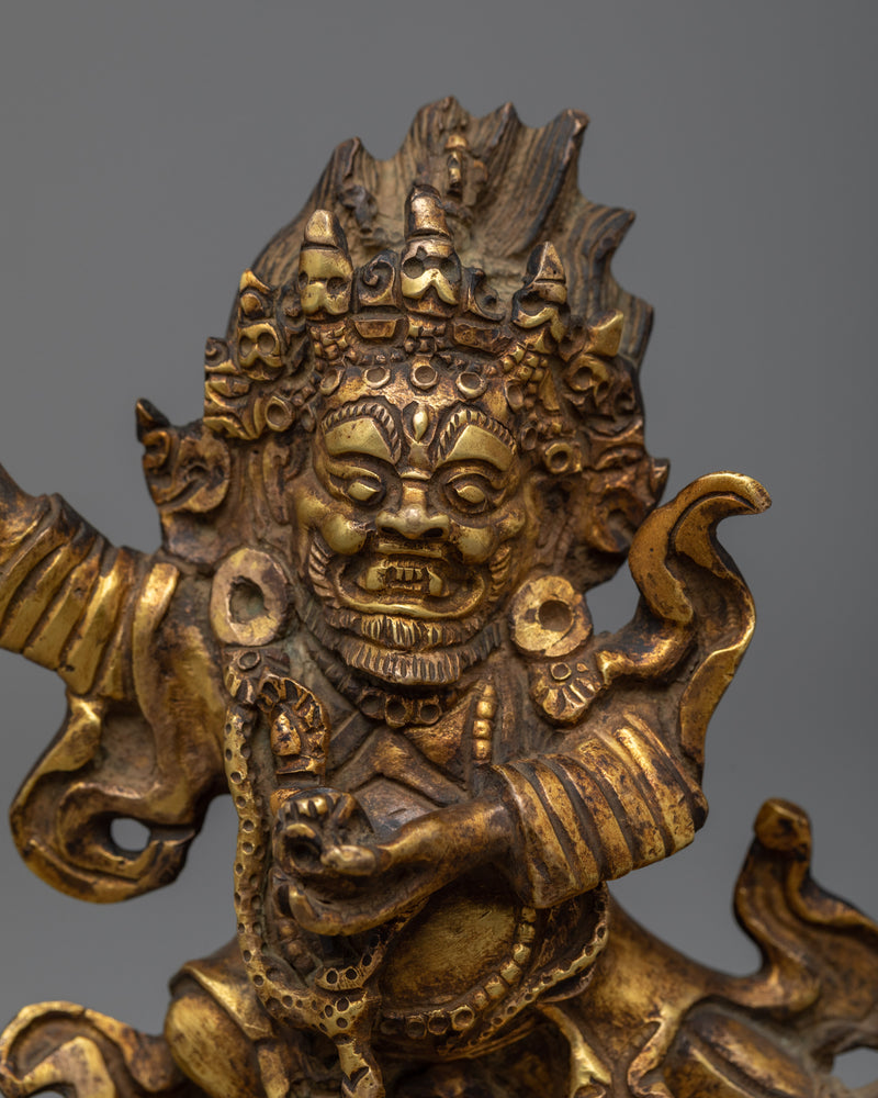 7 Inches Mahakala Bernagchen Statue | The Great Black Cloak