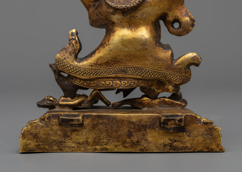 7 Inches Mahakala Bernagchen Statue | The Great Black Cloak