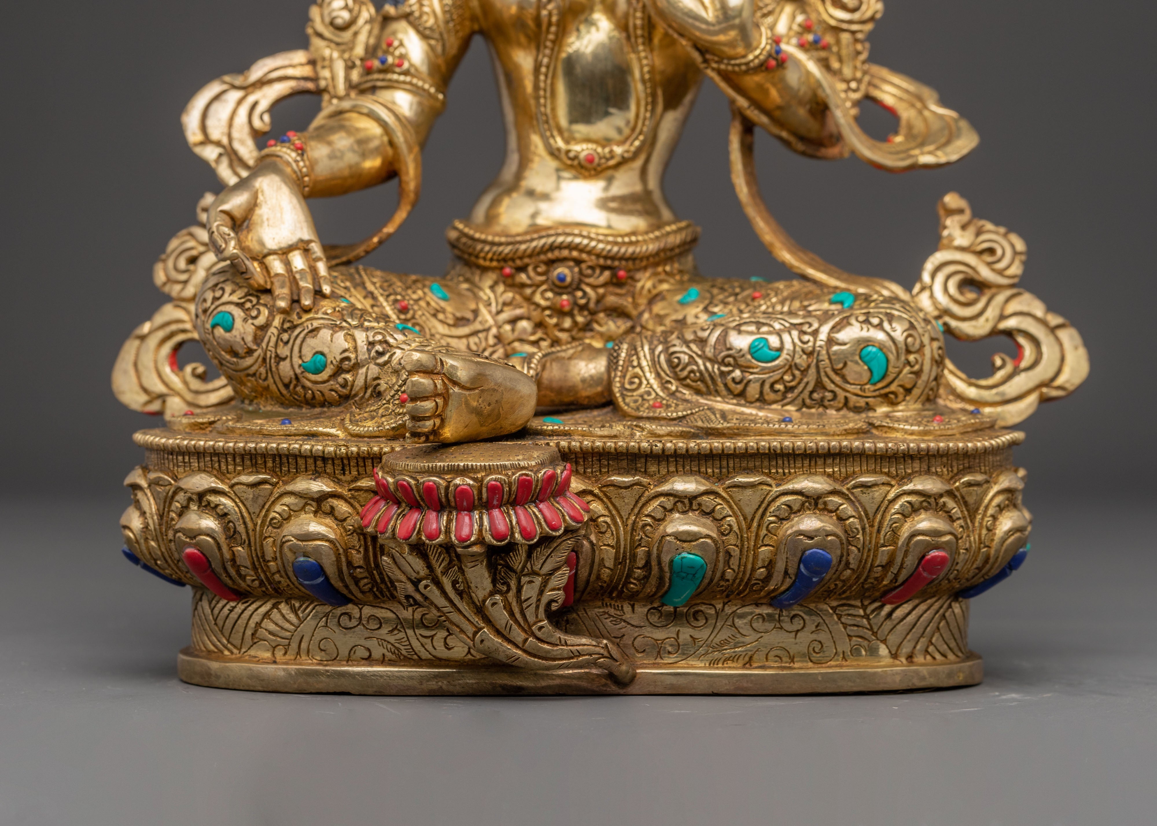 Statue of Mother Green Tara, Symbol of Compassion | Nepali Handmade Icon