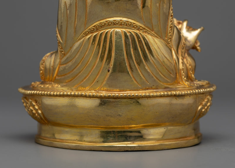 9 Inch Guru Rinpoche Statue | 24k Gold Gilded Artwork